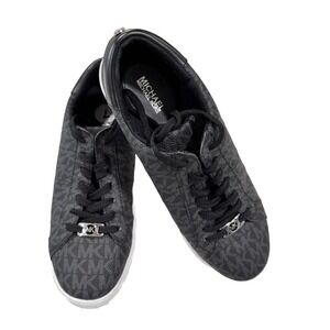 Michael Kors  MK City Black Signature Lace up Sneaker Women's Size 7‎  Monogram